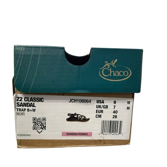 NEW Chaco Womens Z/2 Classic Strappy Sandal - Trap B+W  Size 9 Active Trail - Picture 6 of 6